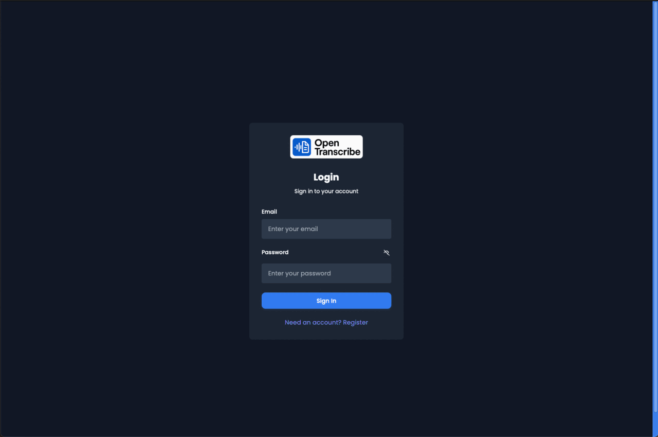 OpenTranscribe Complete Workflow