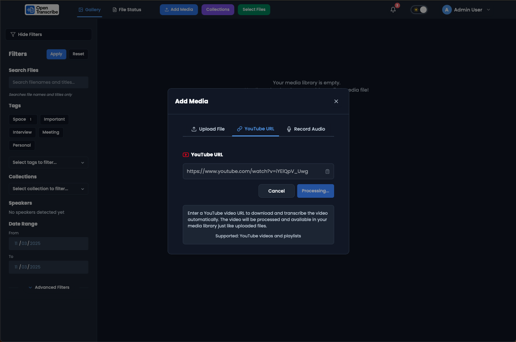 File status overview